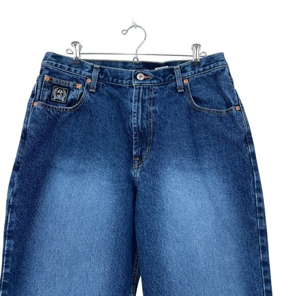 Cinch Jeans Men’s 35x32 Blue Black Label Relaxed Tapered Denim Loose Fit Western - Picture 4 of 6